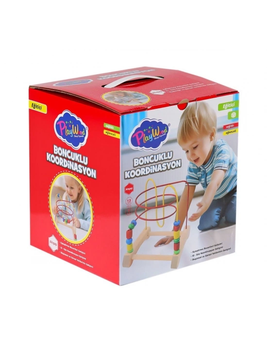 ÇOK SATAN ONY-410 Ahşap Boncuklu Koordinasyon -Onyıl Oyuncak