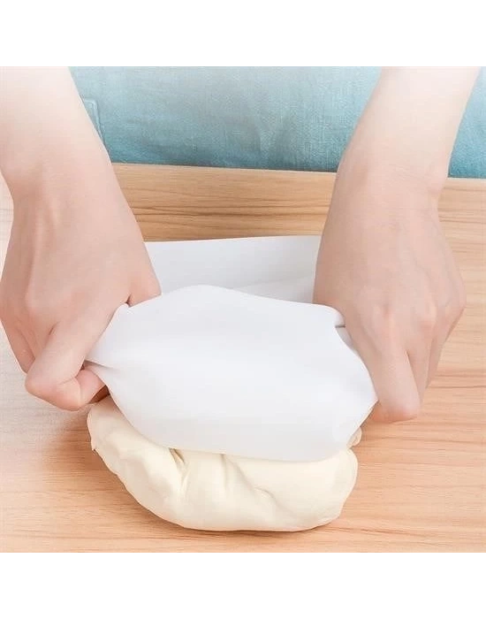 ÇOK SATAN Orta Hamur Torbası Silikon Şeffaf Hamur Yoğurma Torbası Ekmek Makarna Mantı  Hamuru Kolay Yo
