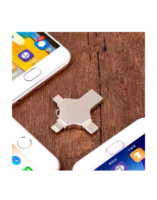 ÇOK SATAN Otg 4in1 Cep Telefonu Çok Fonksiyonlu Usb Flash Bellek 128 Gb Type-c, Micro Sd Ve Kart Okuyucu