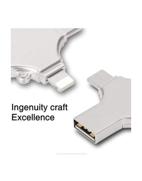 ÇOK SATAN Otg 4in1 Cep Telefonu Çok Fonksiyonlu Usb Flash Bellek 128 Gb Type-c, Micro Sd Ve Kart Okuyucu