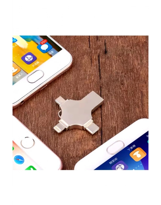 ÇOK SATAN Otg 4in1 Cep Telefonu Çok Fonksiyonlu Usb Flash Bellek 64 Gb Type-c, Micro Sd Ve Kart Okuyucu