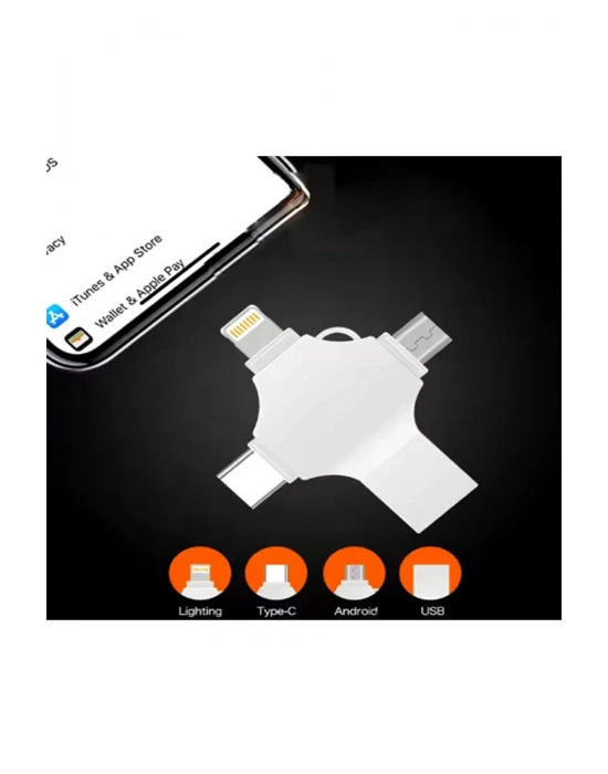 ÇOK SATAN Otg 4in1 Cep Telefonu Çok Fonksiyonlu Usb Flash Bellek 64 Gb Type-c, Micro Sd Ve Kart Okuyucu