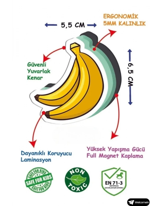 ÇOK SATAN Oyuncak Manyetik Mıknatıslı 30 Parça Hayvanlar 26 Parça Sebze Meyveler Eğitici Set Magnet