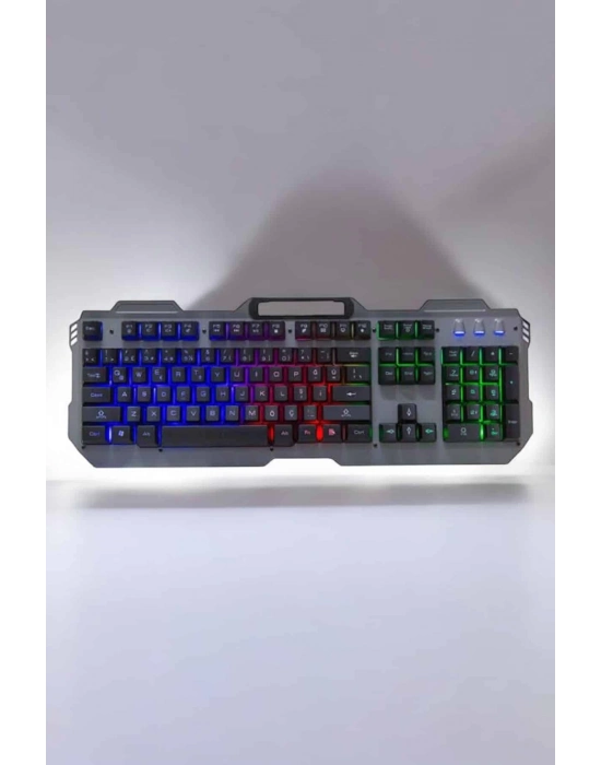 ÇOK SATAN Oyuncu Klavyesi Q Klavye RGB Işıklı Mouse Hediyeli