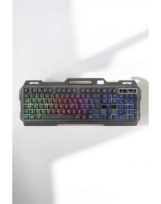 ÇOK SATAN Oyuncu Klavyesi Q Klavye RGB Işıklı Mouse Hediyeli