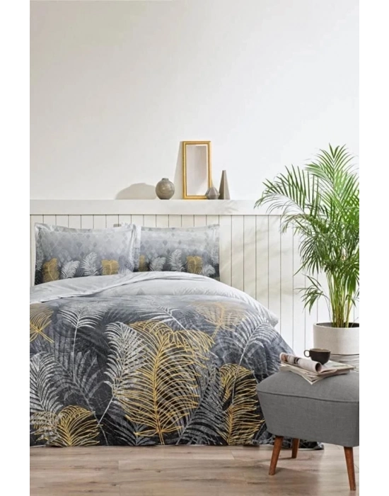 ÇOK SATAN Özdilek Çift Kişilik Ranforce Nevresim Takımı Golden Palm