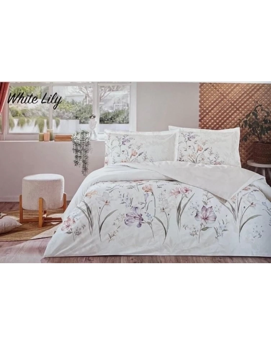 ÇOK SATAN Özdilek Çift Kişilik Ranforce Nevresim Takımı White Lily