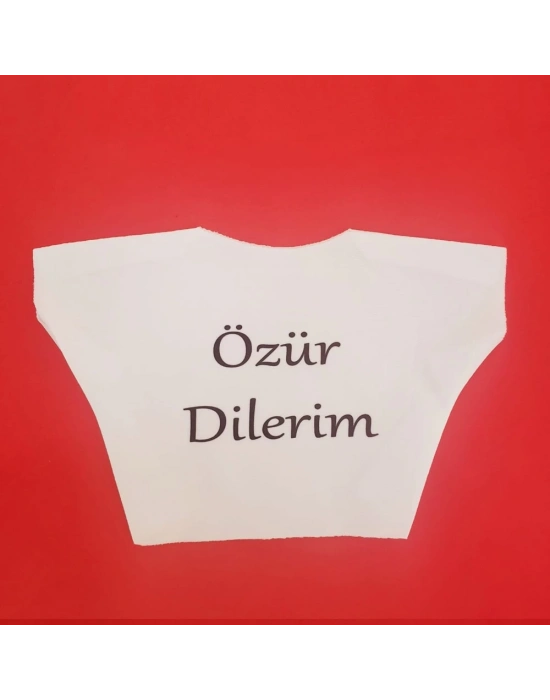 ÇOK SATAN Özür Dilerim Yazılı Peluş Oyuncak Ayı Tişörtü