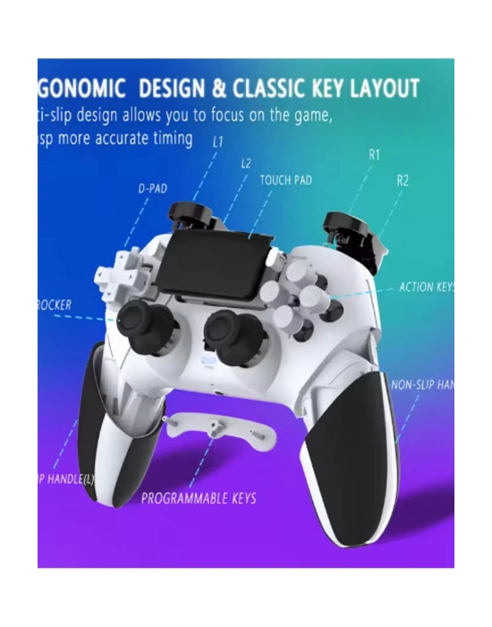 ÇOK SATAN P4 Plus Bluetooth Titreşimli Ps4/ps5 Uyumlu Pc Telefon Joystick Kablosuz Oyun Kolu Siyah