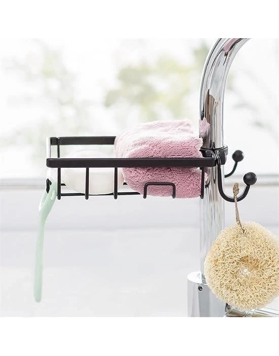 ÇOK SATAN Paslanmaz Çelik Mutfak Banyo Musluğuna Sabitlenebilir Sabunluk