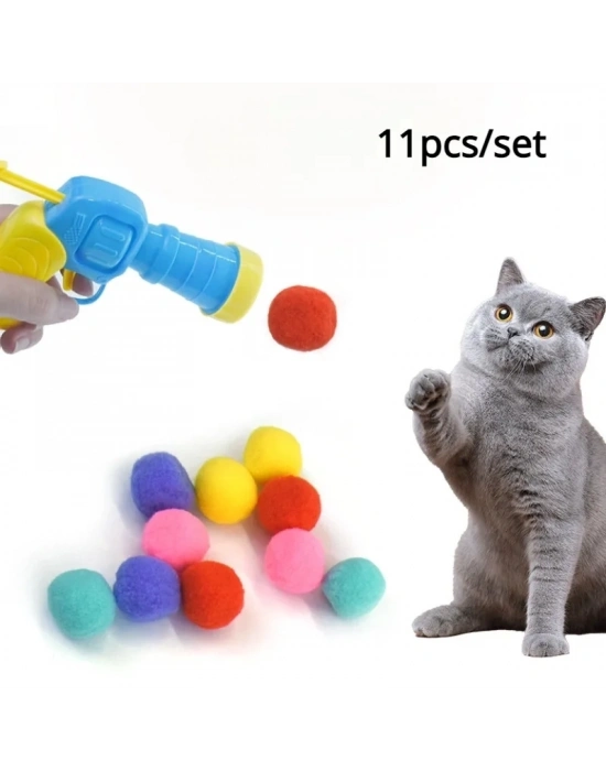 ÇOK SATAN Peluş Top Atan İnteraktif Kedi Oyuncağı