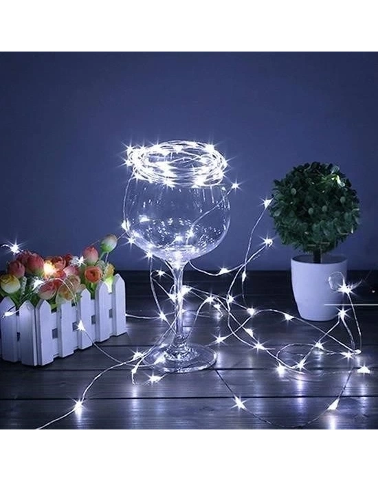 ÇOK SATAN Pilli 5 metre Dekoratif Peri Led Beyaz Aydınlatma Süsleme Lambası