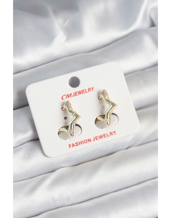 ÇOK SATAN Pirinç Gold Renk Yıldız Model Kadın Küpe