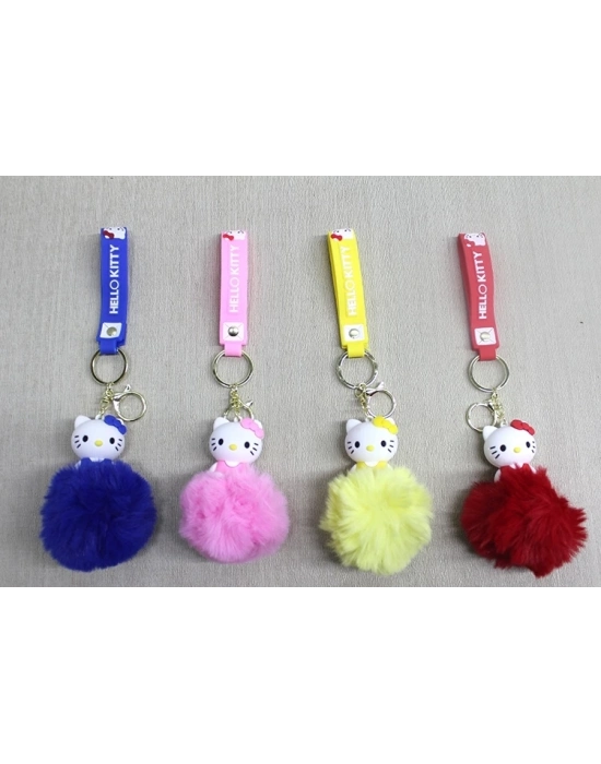 ÇOK SATAN Ponponlu Hello Kitty Anahtarlık Alk4247