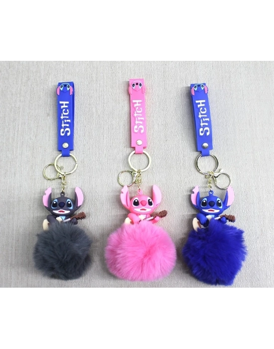 ÇOK SATAN Ponponlu Stitch Anahtarlık Alk4245