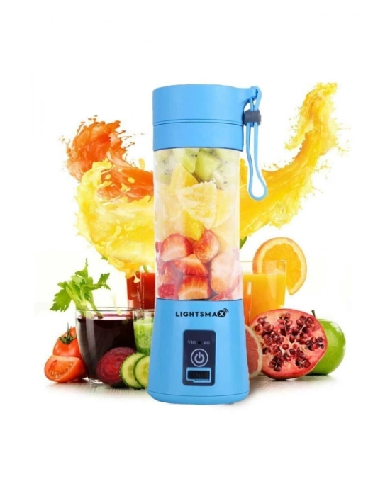 ÇOK SATAN Portatif Taşınabilir380 Ml Usb Şarjlı Mavi El Blender