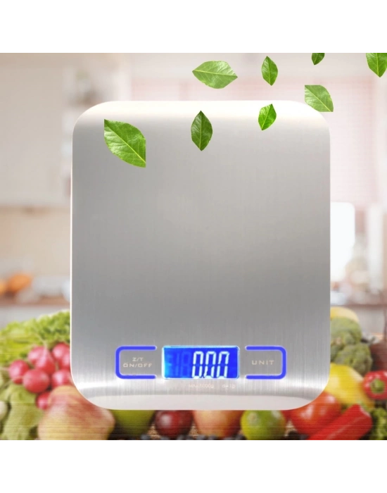 ÇOK SATAN Pratik Tf 1002 Hassas Ölçümlü  Maksimum 5 Kg Kapasiteli Led Ekran Platin Dijital Mutfak Tartısı