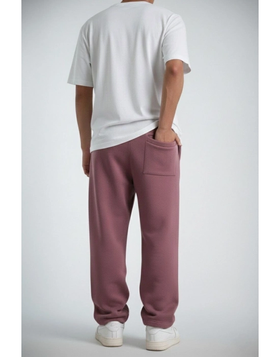 Baggy Alt Eşofman - Gül Kurusu