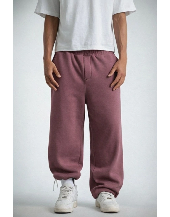 Baggy Alt Eşofman - Gül Kurusu