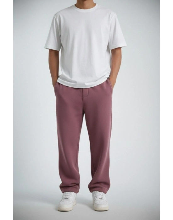 Baggy Alt Eşofman - Gül Kurusu