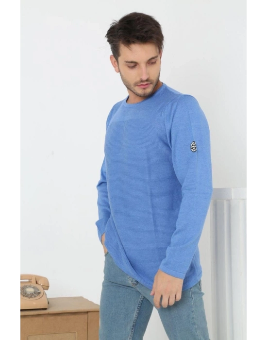 Biskilet Yaka Kolu Armalı - Mavi