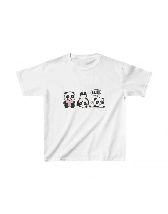 Çocuk Baskılı T-Shirt - Beyaz