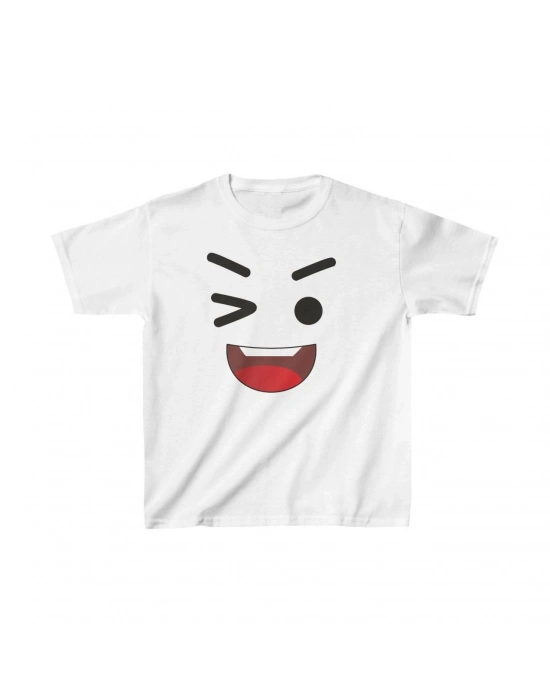 Çocuk Baskılı T-Shirt - Beyaz