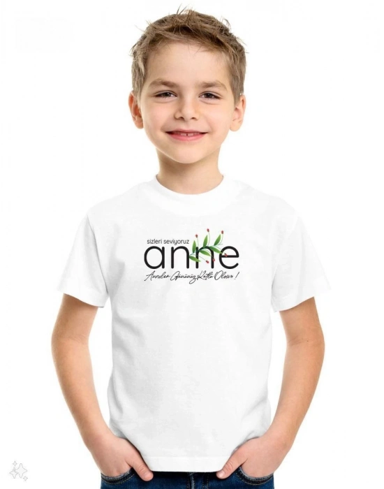 Çocuk Baskılı T-Shirt - Beyaz