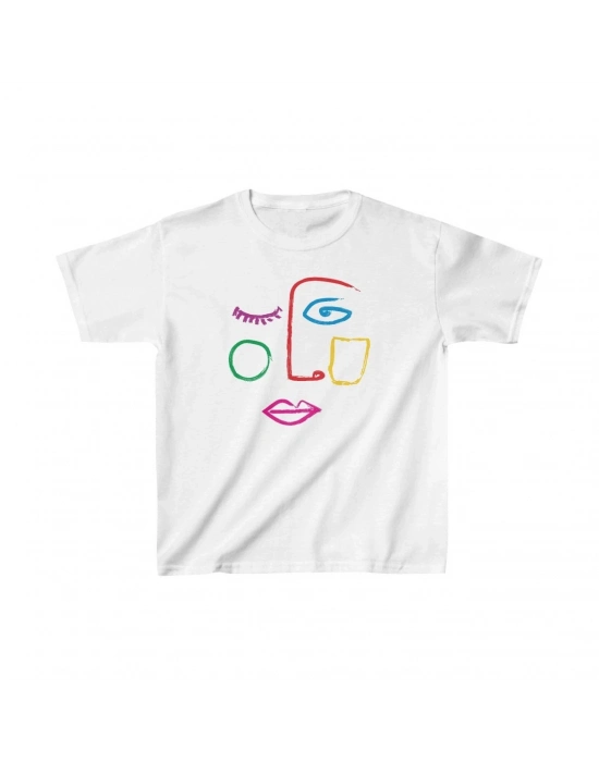 Çocuk Baskılı T-Shirt - Beyaz