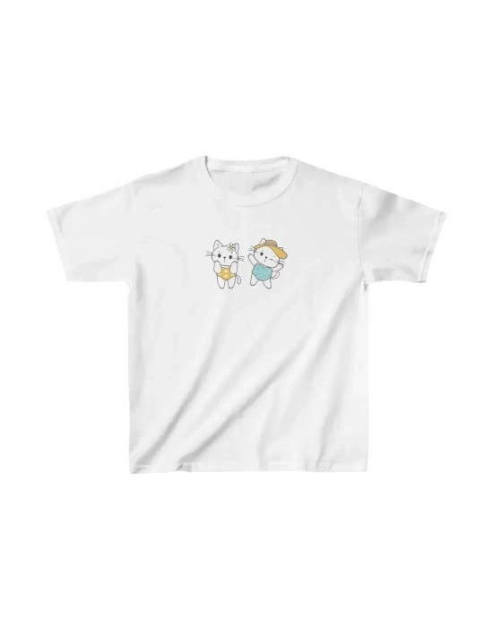 Çocuk Baskılı T-Shirt - Beyaz