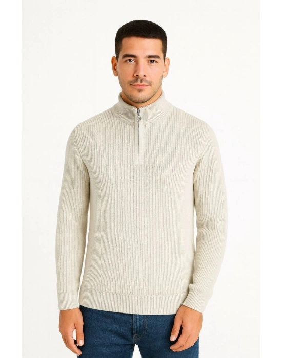 Fitilli Triko Kazak 3’lü Set – Mint Yeşili, Siyah, Bej