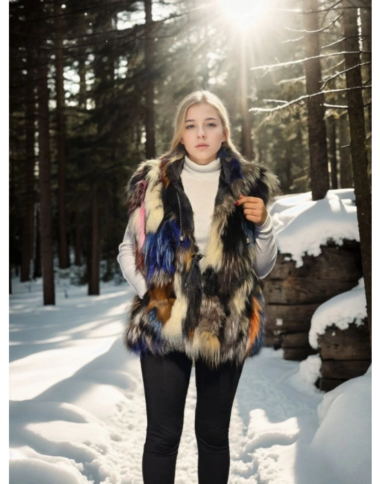 Kolsuz Hakiki Deri Ceket - Siyah