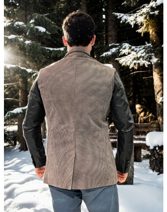 Nubuk Deri Ceket - Siyah