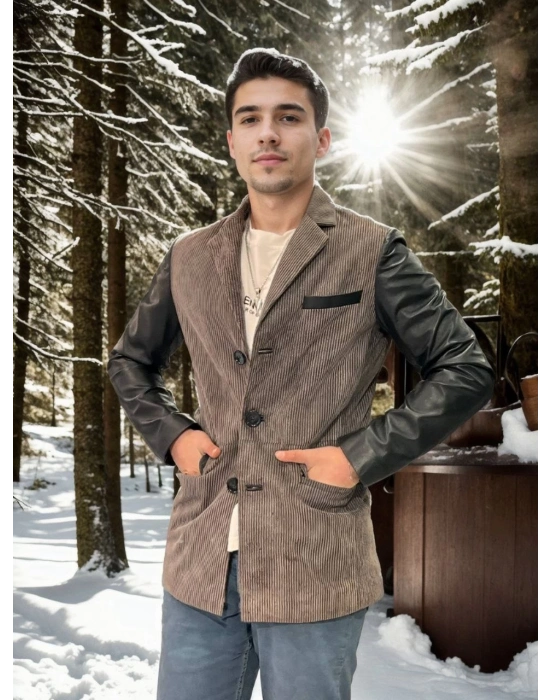 Nubuk Deri Ceket - Siyah