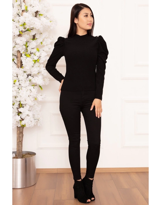 Prenses kol bluz siyah w3125