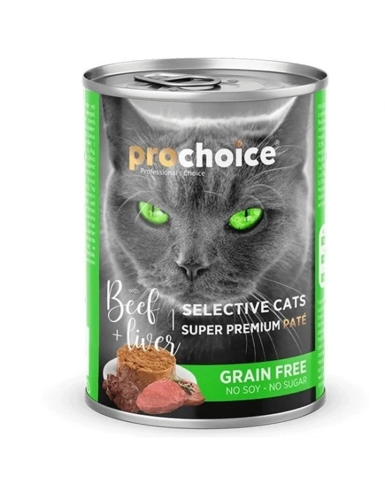 ÇOK SATAN Pro Choice Selective Biftek ve Ciğerli Yetişkin Konserve Kedi Maması 400 Gr