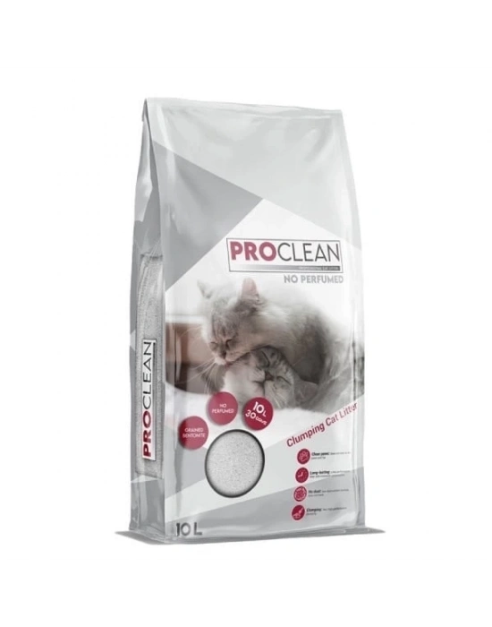 ÇOK SATAN ProClean Naturel Kokusuz Topaklanan Kedi Kumu Kalın Taneli 10 Lt