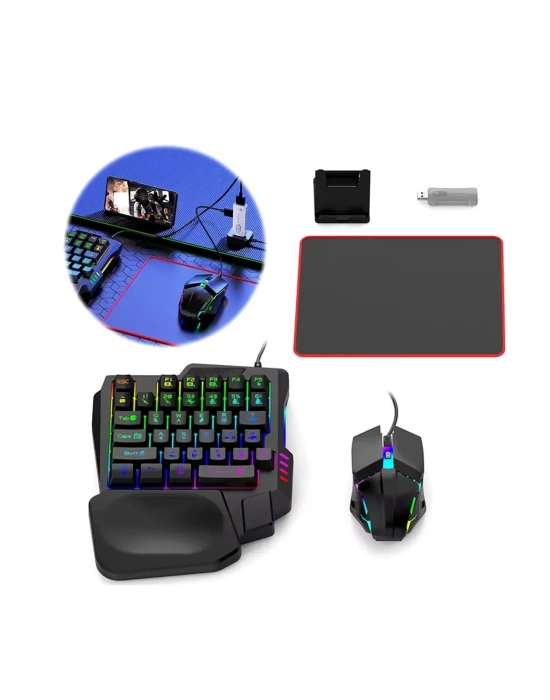 ÇOK SATAN Pubg Mobil Oyun Kiti 5in1 Bt5.3 Klavye Mouse Dönüştürücü Seti Pugb Seti
