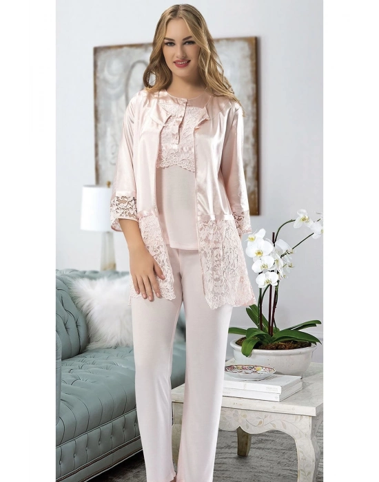 ÇOK SATAN Pudra Penye Pijama Takımı - 1417