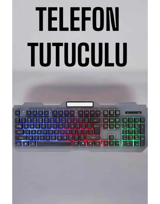 ÇOK SATAN Q Klavye RGB Işıklı Klavye Ve Mouse Seti Kablolu Mouse Hediyeliş