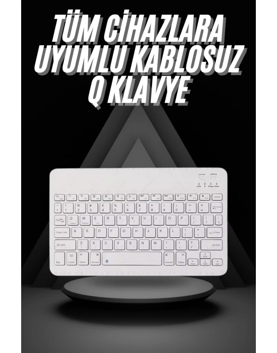 ÇOK SATAN Q Klavye Türkçe Bluetooth Klavye Tüm Cihazlara Uyumlu Kablosuz