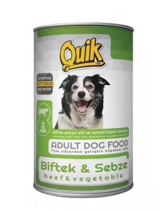 ÇOK SATAN Quik Biftek ve Sebzeli Köpek Maması Konservesi 415 Gr