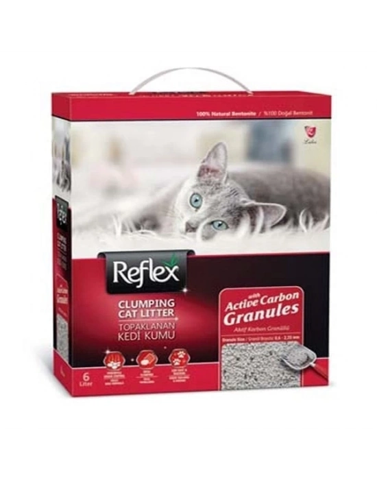 ÇOK SATAN Reflex Granül Aktif Karbonlu Topaklanan Kedi Kumu 6 Lt