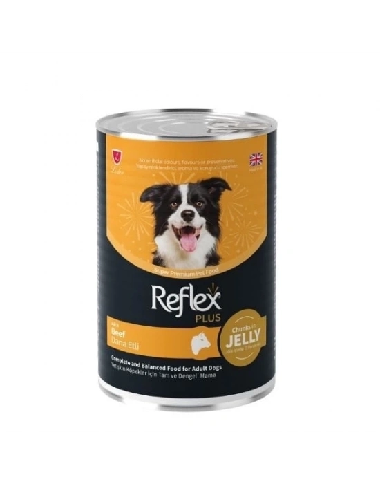 ÇOK SATAN Reflex Plus Jöle İçinde Dana Etli Yetişkin Konserve Köpek Maması 400 Gr
