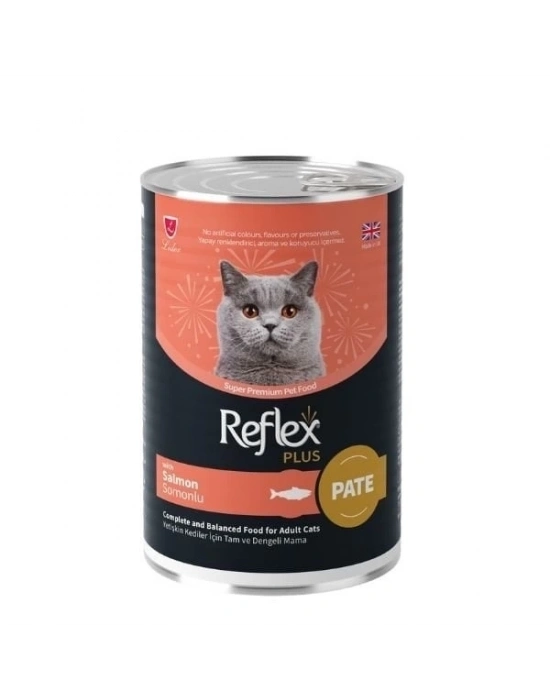 ÇOK SATAN Reflex Plus Pate İçinde Somonlu Yetişkin Konserve Kedi Maması 395 Gr