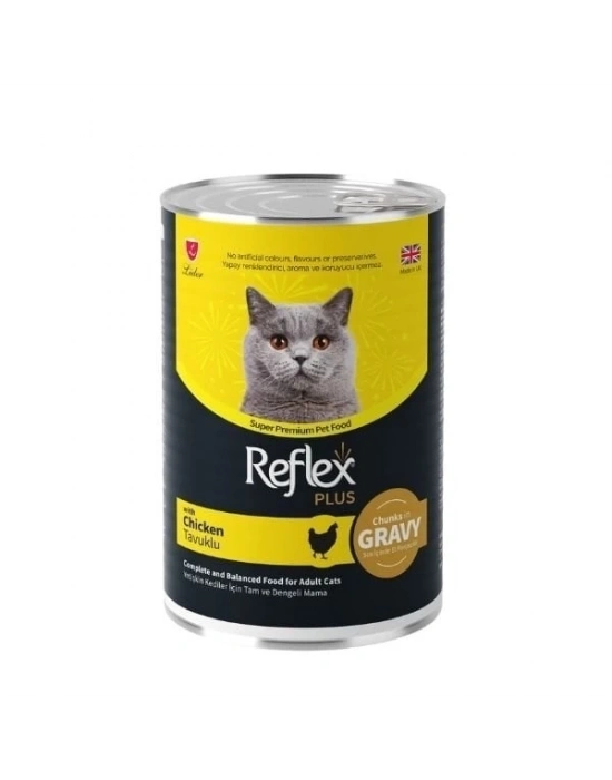 ÇOK SATAN Reflex Plus Sos İçinde Tavuklu Yetişkin Konserve Kedi Maması 400 Gr