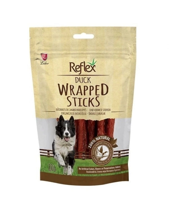 ÇOK SATAN Reflex Wrapped Sticks Ördekli Köpek Ödül Çubukları 80 Gr