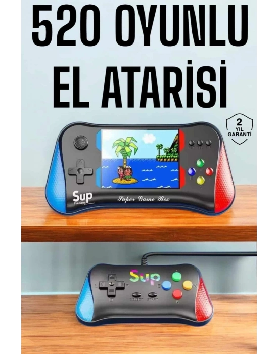 ÇOK SATAN Retro 500 Oyunlu Nostaljik Oyunlu El Atari Gamebox Oyun Konsolu Çift Destekli