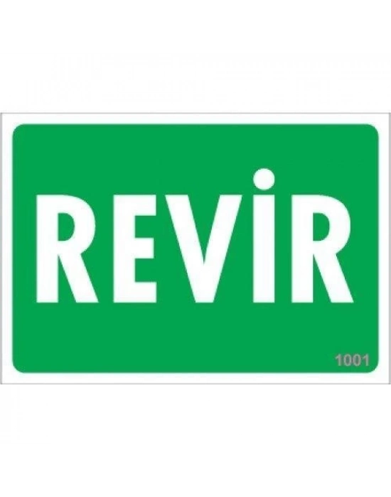® Revir Uyarı Levhası 17,5x25 KOD:1001