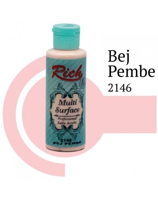 ® Rich Multi Surface 2146 Bej Pembe Akrilik Boya 120 cc